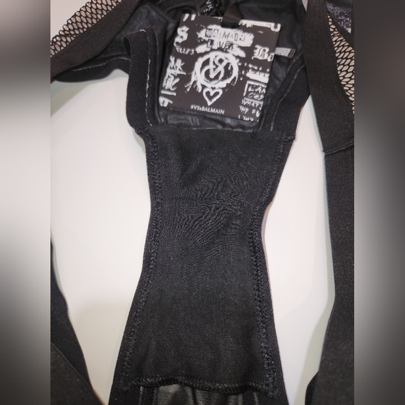 NWT Balmain X Victoria's Secret graffiti zipper panties size large with skull! - Picture 7 of 8